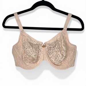 Wacoal Halo Lace Underwire Bra 40DDD Beige 851205